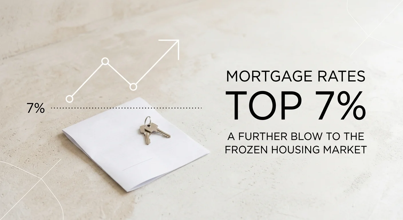 Mortgage Rates Top 7%, Dealing a Further Blow to the Frozen Housing Market