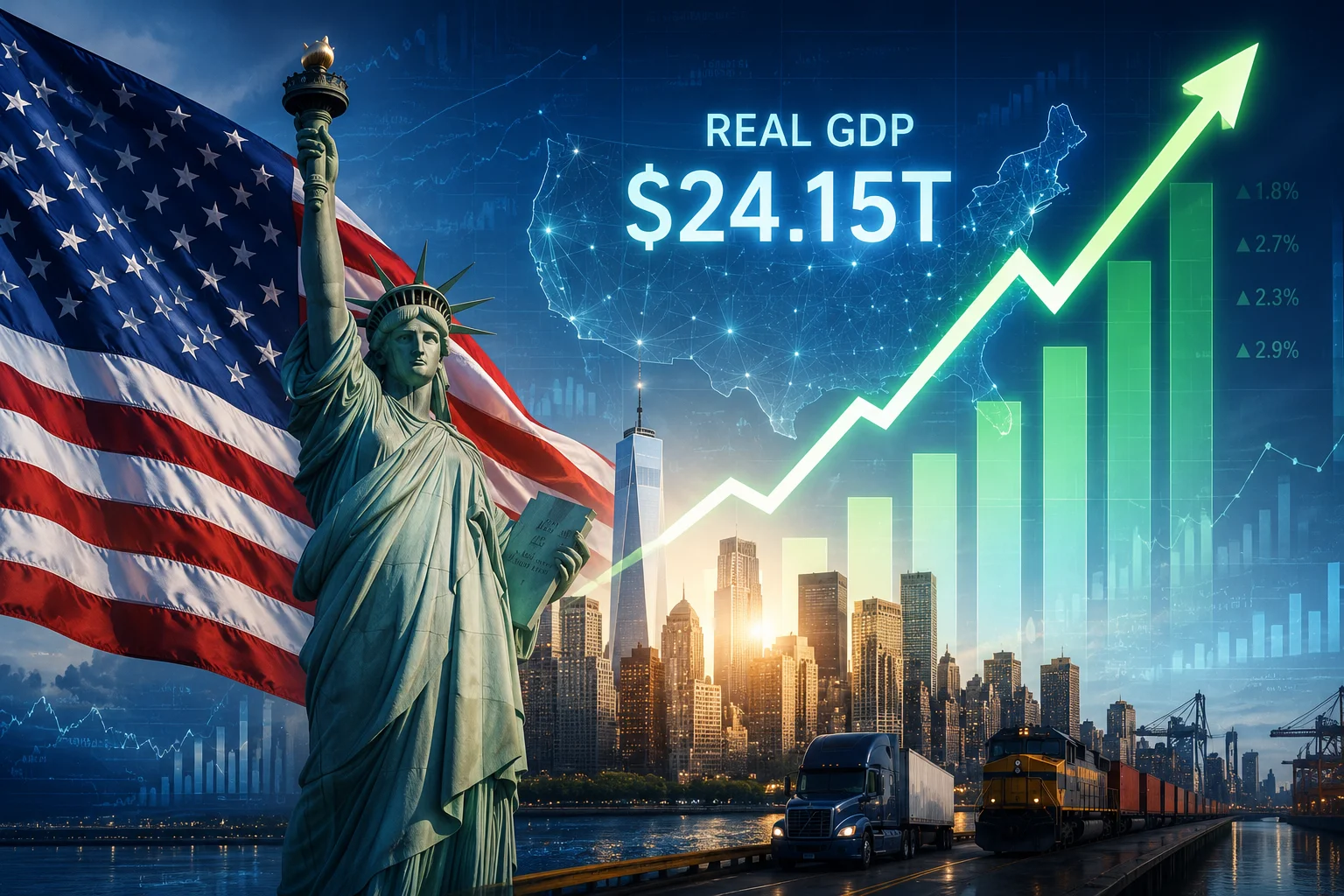 US Economy Sees Significant Growth with $24.15T Real GDP