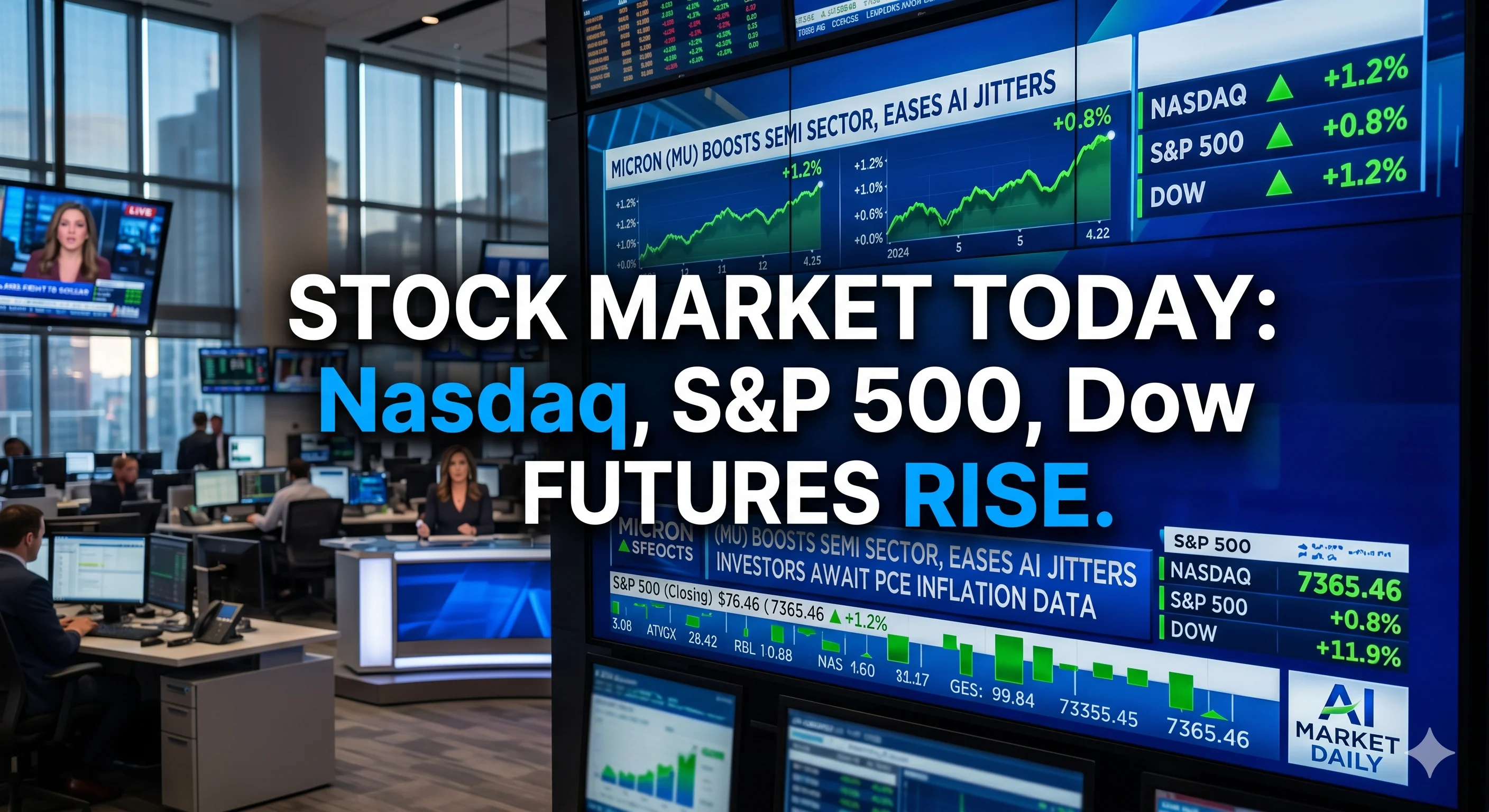 Stock market today: Dow, S&P 500, Nasdaq futures rise as Micron eases AI jitters ahead of PCE