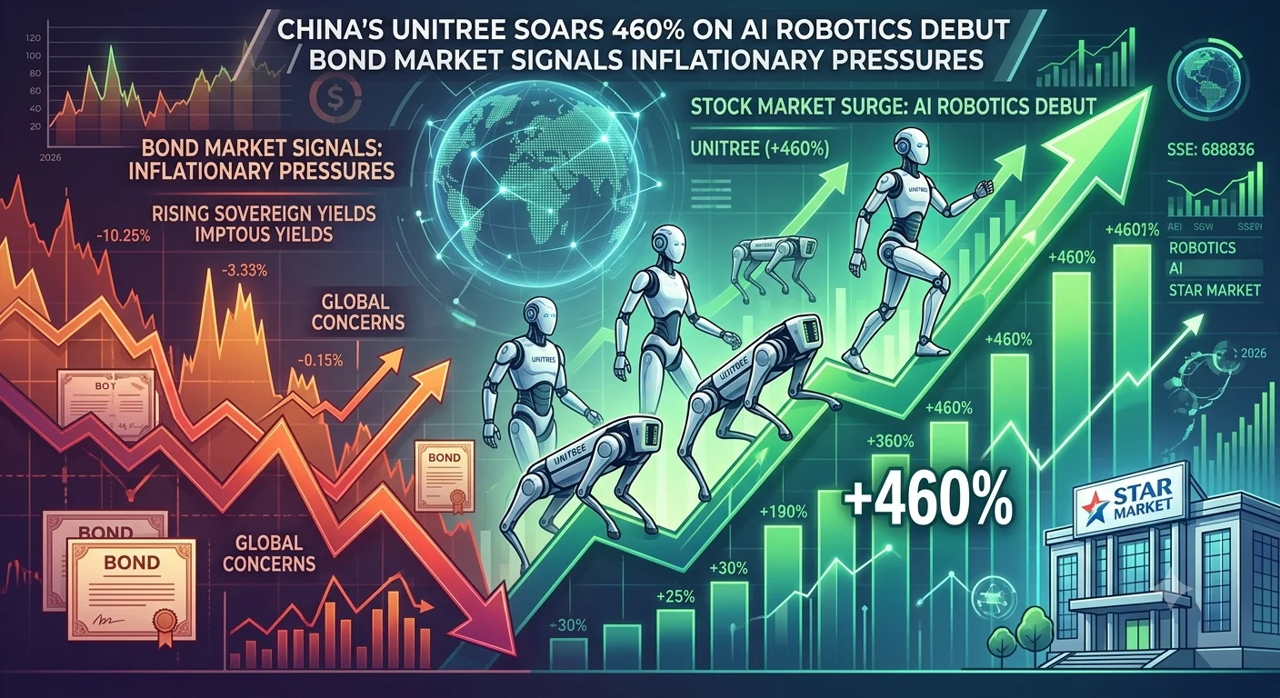 China's Unitree Soars 460% on AI Robotics Debut as Bond Market Signals Inflationary Pressures