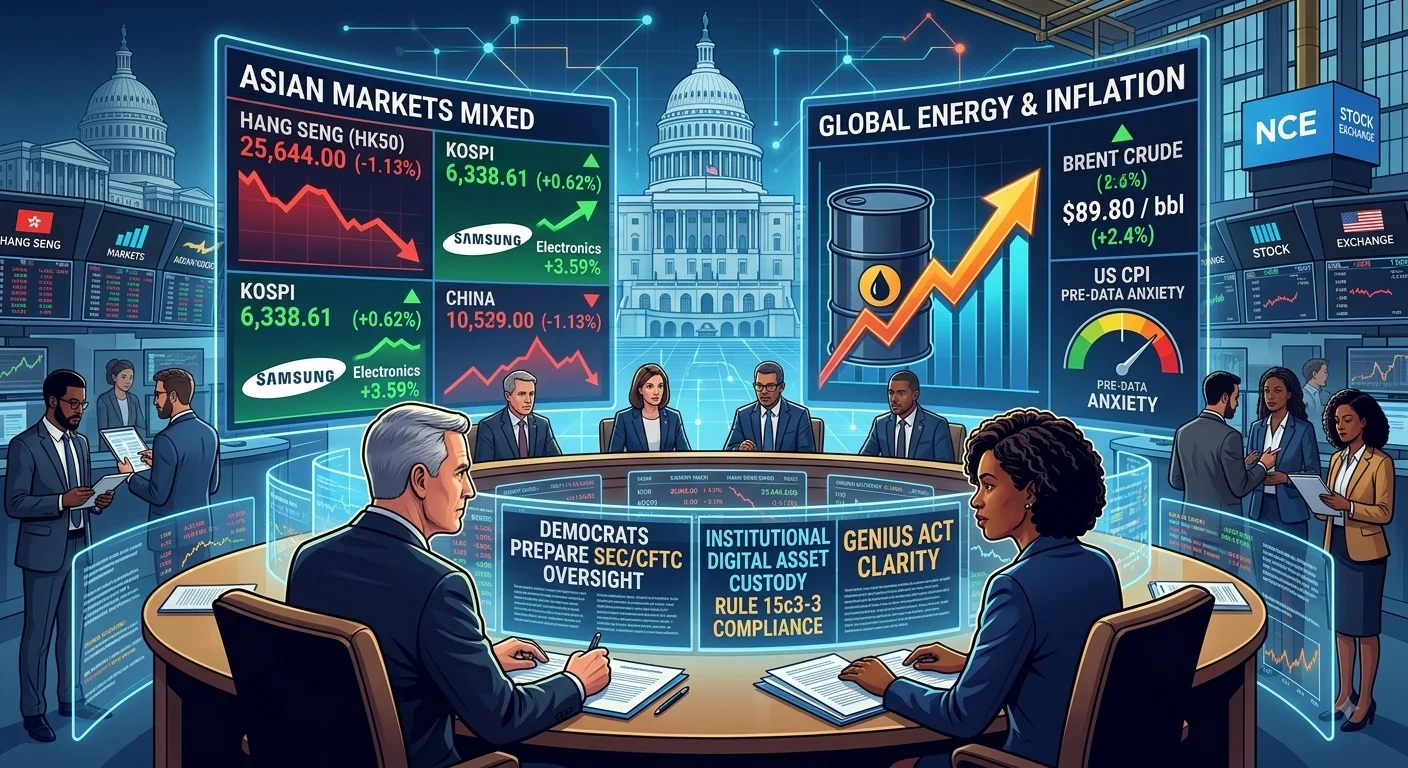 Democrats Prepare for Wall Street Regulators' Crypto Plans Amid Mixed Asian Shares